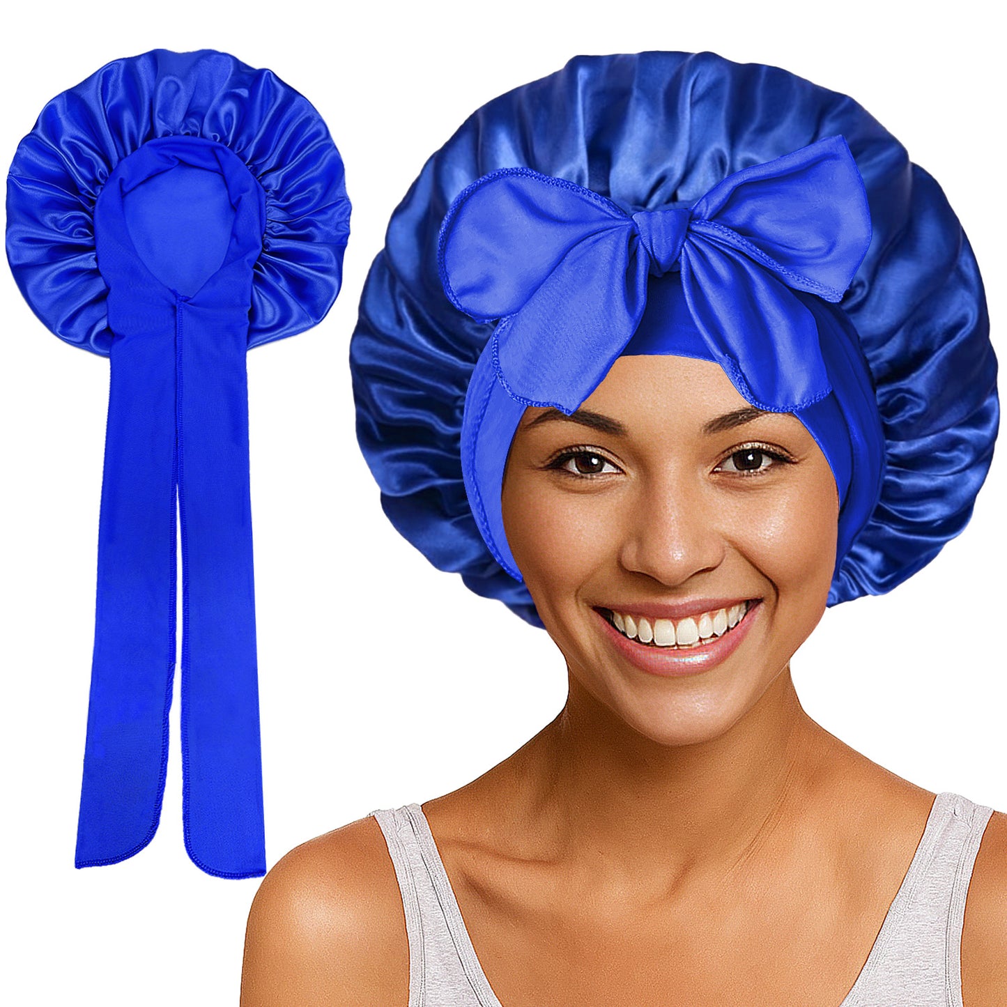 Bonnet de nuit élastique à nœuds
