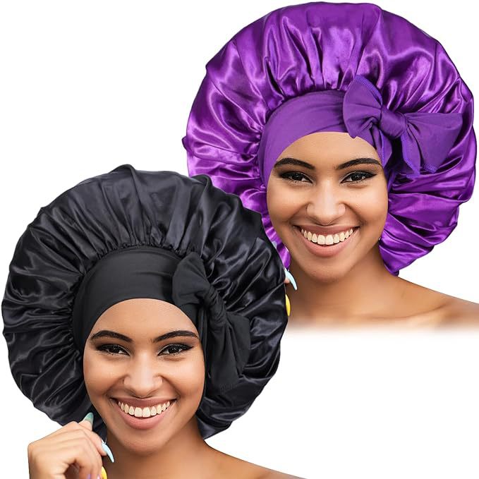 Bonnet de nuit élastique à nœuds